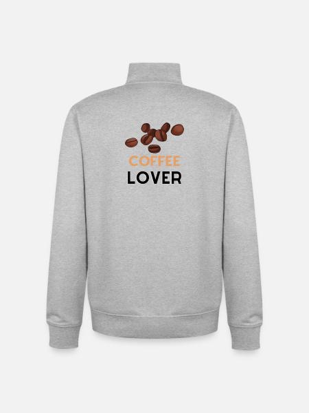 COFFEE LOVER - Unisex Organic Zip Sweatshirt von Stanley/Stella - Grau meliert