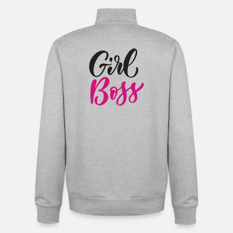 Mädchen Bos-s - Unisex Organic Zip Sweatshirt von Stanley/Stella - Grau meliert