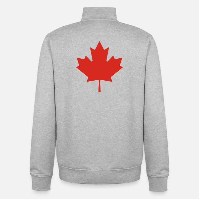 Montrez vos couleurs – Canada - Sweat zippé unisexe en coton bio Stanley/Stella - gris chiné