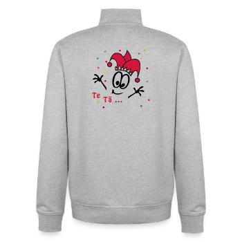 Carnival, Carnival, Confetti - Unisex Organic Zip Sweatshirt by Stanley/Stella - heather grey - Back - AI Model Male 185 light (185cm)
