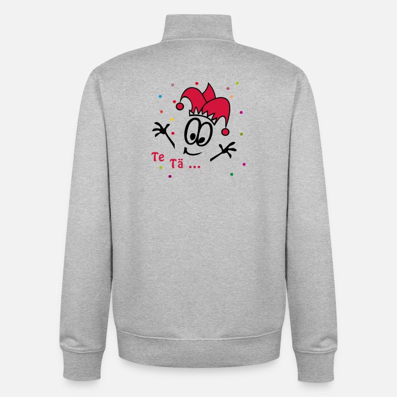 Fasching, Karneval, Konfetti - Unisex Organic Zip Sweatshirt von Stanley/Stella - Grau meliert