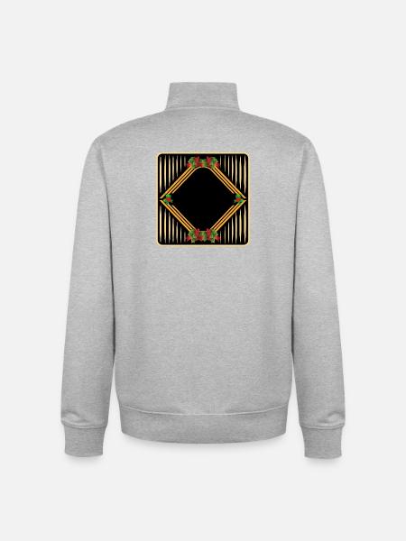 DESIGN YOUR OWN CHRISTMAS - Unisex Organic Zip Sweatshirt by Stanley/Stella - heather grey
