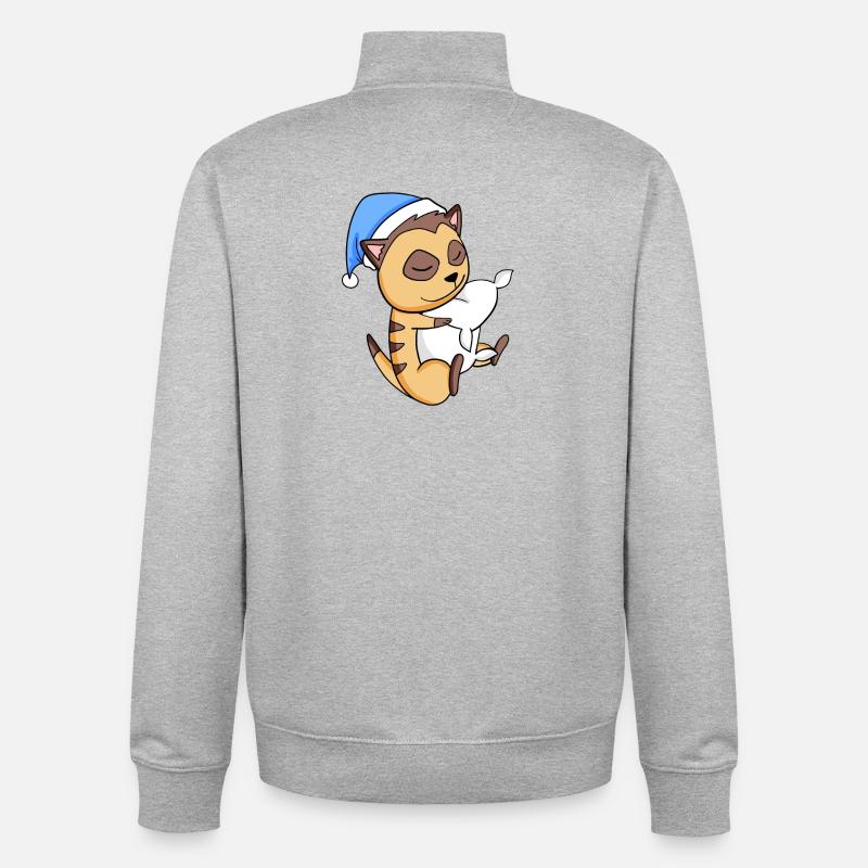 Suricate - Sweat zippé unisexe en coton bio Stanley/Stella - gris chiné