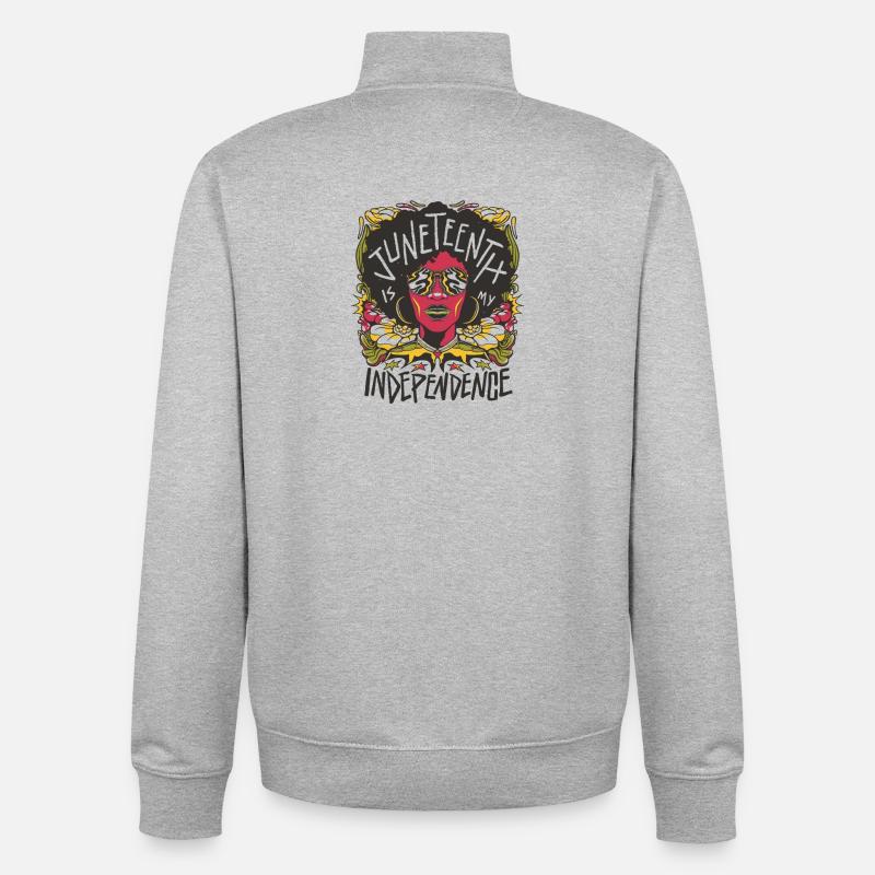 Unabhängige Ikone: Farbexplosion - Unisex Organic Zip Sweatshirt von Stanley/Stella - Grau meliert