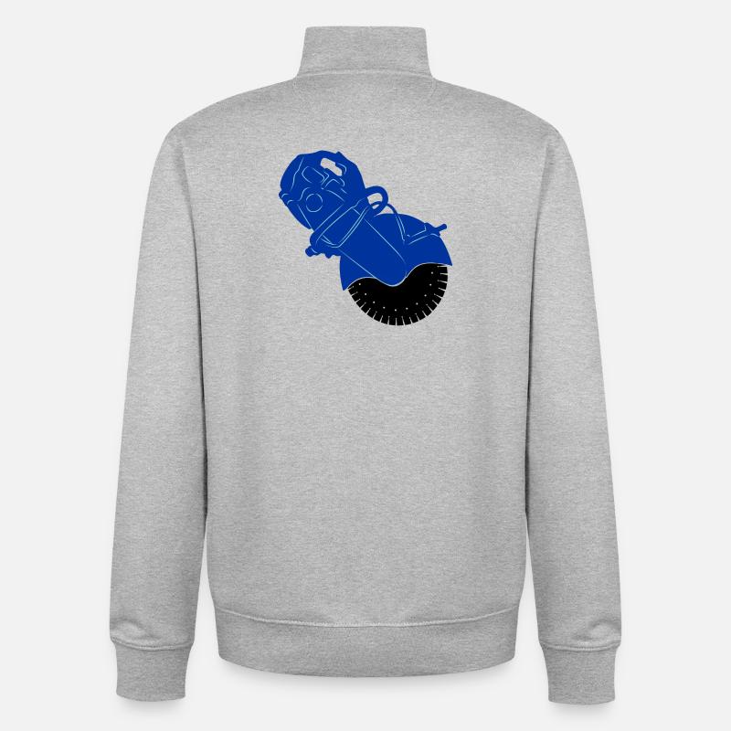 Pflastersteinsäge oder Steinsägemaschine - Unisex Organic Zip Sweatshirt von Stanley/Stella - Grau meliert