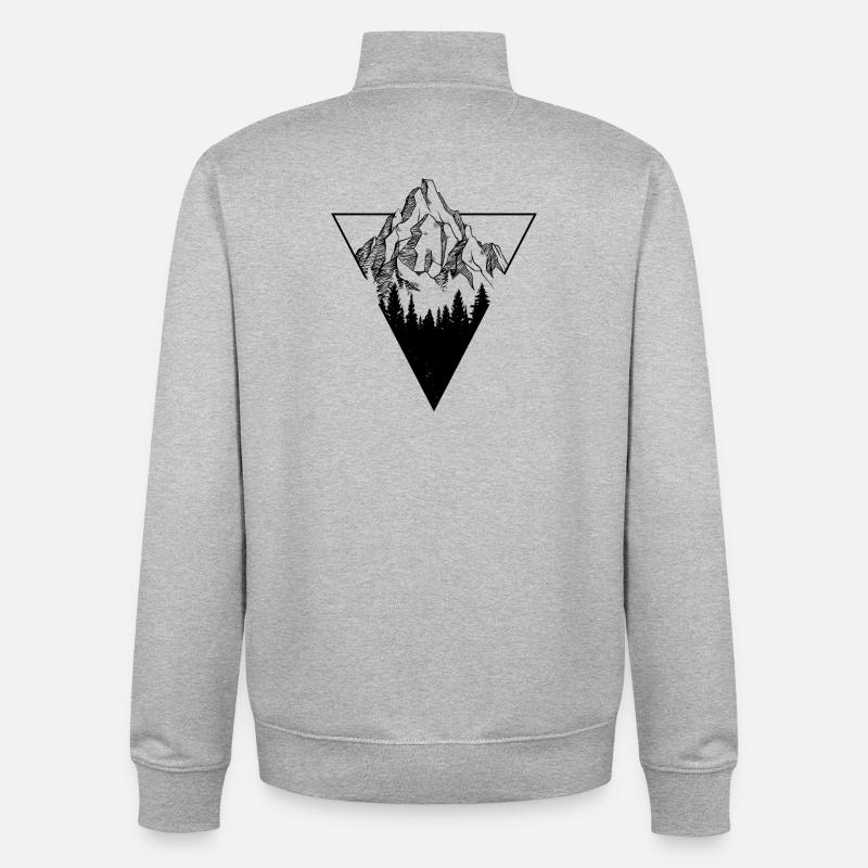 Berg - Unisex Organic Zip Sweatshirt von Stanley/Stella - Grau meliert