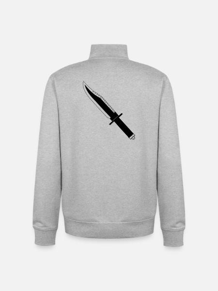 Knife survival - Unisex Organic Zip Sweatshirt by Stanley/Stella - heather grey