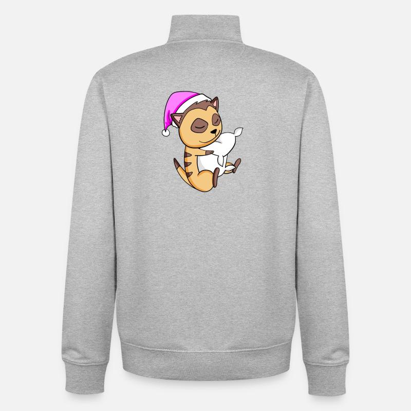 Erdmännchen - Unisex Organic Zip Sweatshirt von Stanley/Stella - Grau meliert