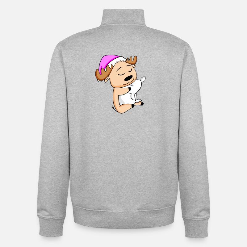 Élan - Sweat zippé unisexe en coton bio Stanley/Stella - gris chiné