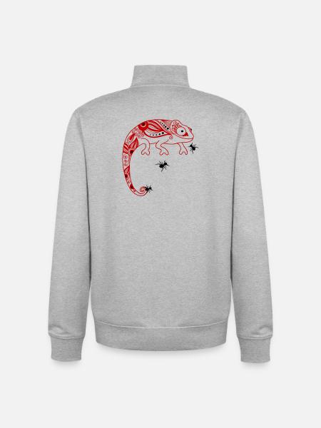 Camelion - Unisex Organic Zip Sweatshirt by Stanley/Stella - heather grey