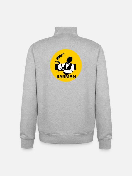 Bartender - Unisex Organic Zip Sweatshirt by Stanley/Stella - heather grey