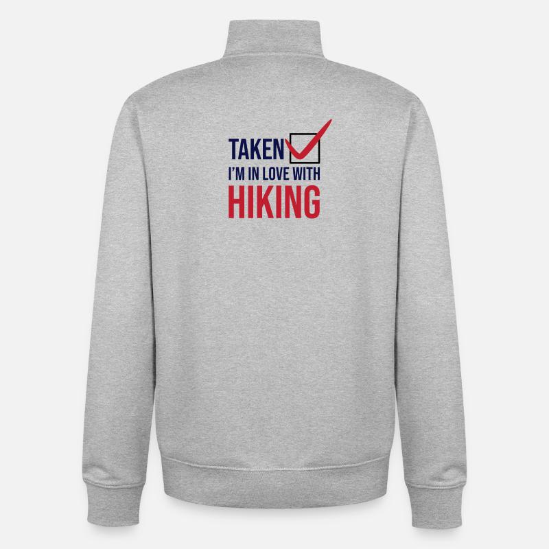 Wanderwege Klettern Wandern Wanderer Statement - Unisex Organic Zip Sweatshirt von Stanley/Stella - Grau meliert