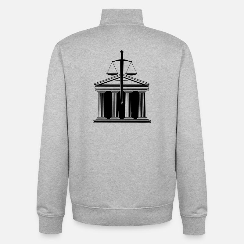 Échelle d’épée de cour - Sweat zippé unisexe en coton bio Stanley/Stella - gris chiné