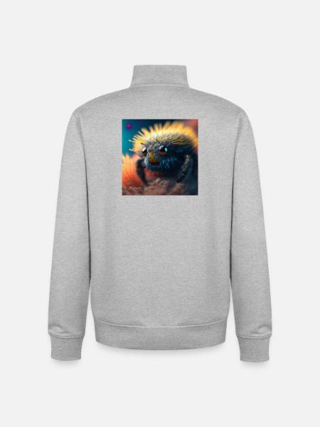 Photo macro creature 05 - Unisex Organic Zip Sweatshirt by Stanley/Stella - heather grey