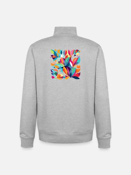 Flower Dance - Unisex Organic Zip Sweatshirt by Stanley/Stella - heather grey
