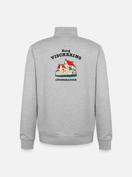 Lüdinghausen, Burg Vischering - Unisex Organic Zip Sweatshirt von Stanley/Stella - Grau meliert