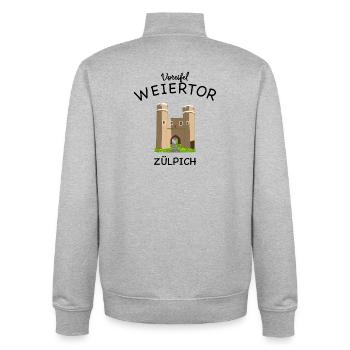 Zülpich, Weiertor, Voreifel - Unisex Organic Zip Sweatshirt von Stanley/Stella - Grau meliert - Hinten - AI Model Male 185 light (185cm)