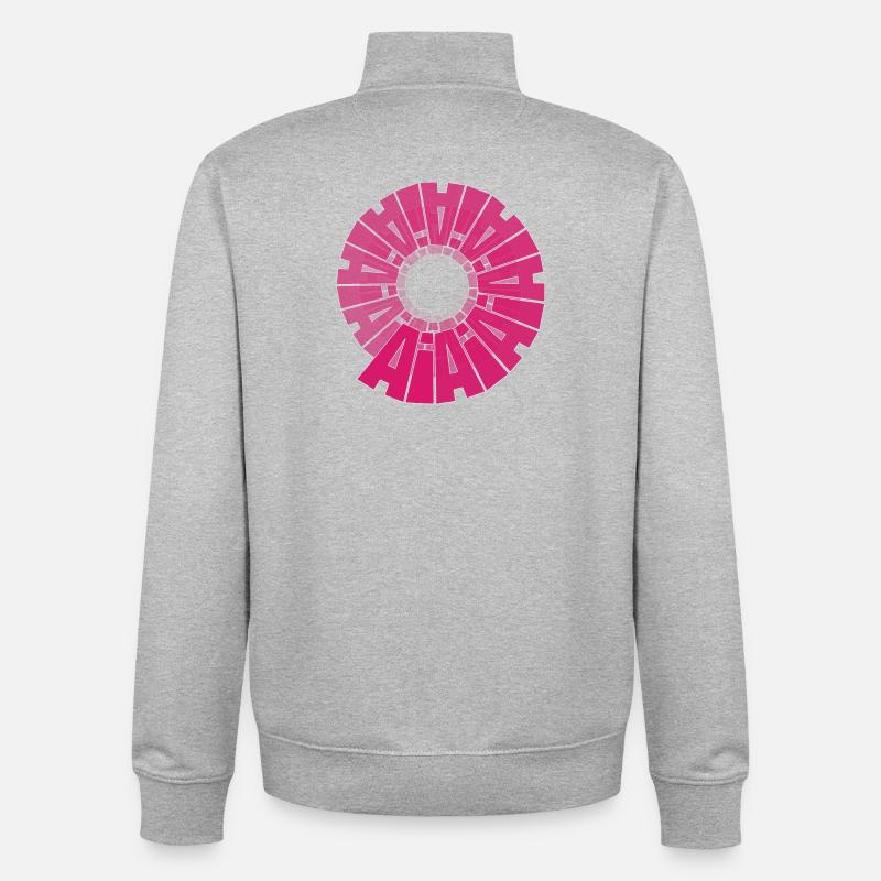 Spirale d’IA créée avec l’intelligence naturelle - Sweat zippé unisexe en coton bio Stanley/Stella - gris chiné