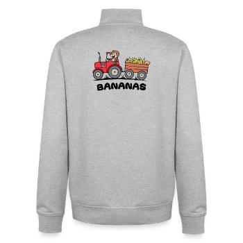 Farmer Saying Tractor Motor Vehicle Arable Farming - Unisex Organic Zip Sweatshirt by Stanley/Stella - heather grey - Back - AI Model Male 185 light (185cm)