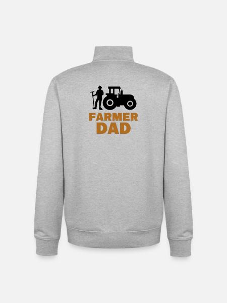 Landwirt Statement Traktor Ackerbau Fahrzeug - Unisex Organic Zip Sweatshirt von Stanley/Stella - Grau meliert