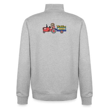 Landwirtschaft Traktor Biobauer Ackerbau Bauer - Unisex Organic Zip Sweatshirt von Stanley/Stella - Grau meliert - Hinten - AI Model Male 185 light (185cm)
