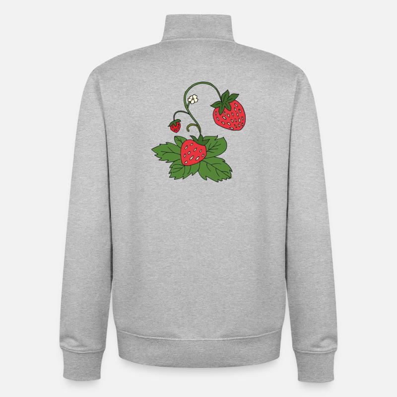 fraisier - Sweat zippé unisexe en coton bio Stanley/Stella - gris chiné
