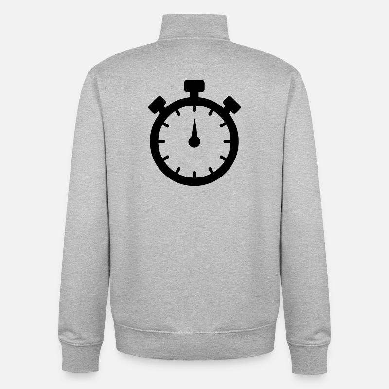 Chronomètre 2 - Sweat zippé unisexe en coton bio Stanley/Stella - gris chiné