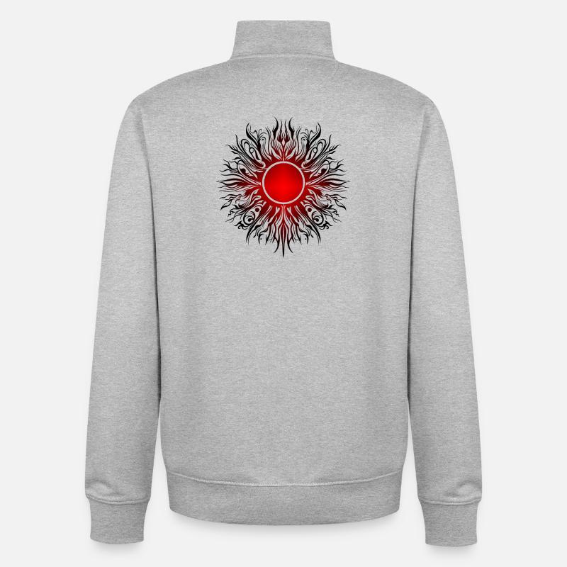 Mittsommer Sonne Sommer - Unisex Organic Zip Sweatshirt von Stanley/Stella - Grau meliert