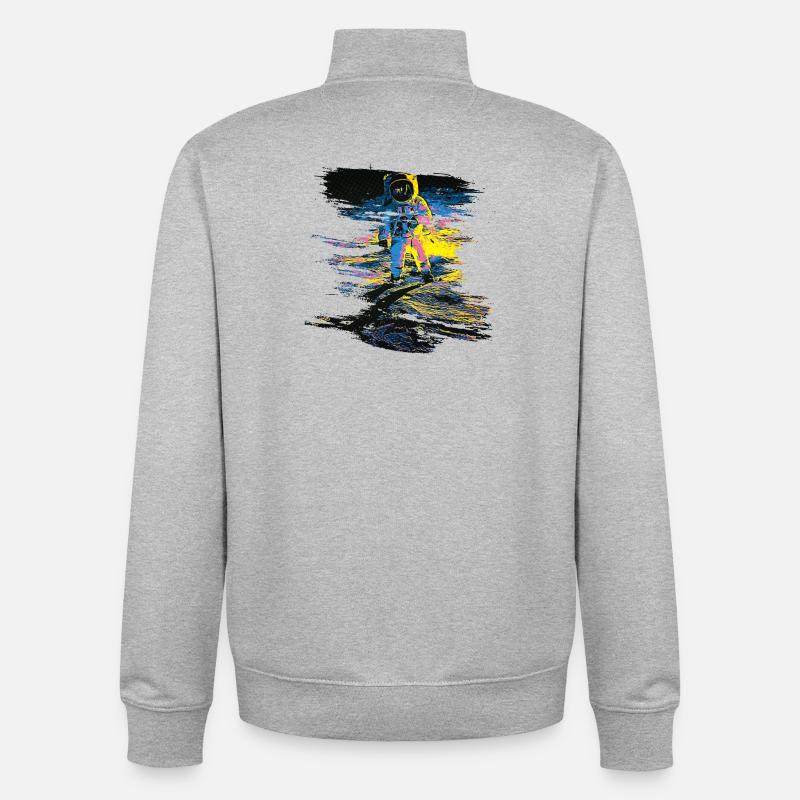 pop - Unisex Organic Zip Sweatshirt by Stanley/Stella - heather grey