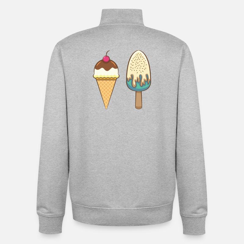 Eis - Unisex Organic Zip Sweatshirt von Stanley/Stella - Grau meliert
