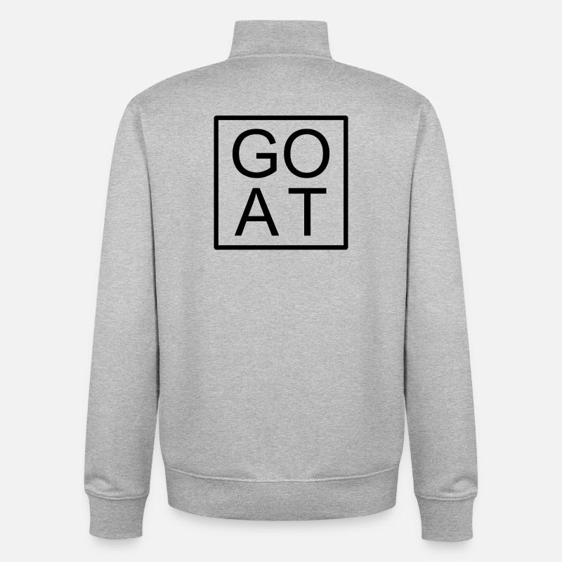 GOAT - Sweat zippé unisexe en coton bio Stanley/Stella - gris chiné