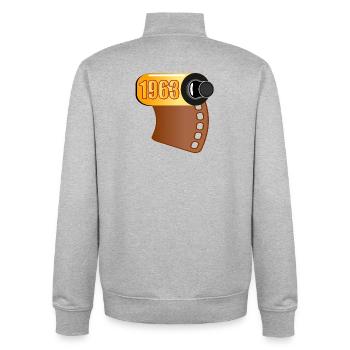 RETRO GEBURTSTAG 1963 - FILMROLLE - Unisex Organic Zip Sweatshirt von Stanley/Stella - Grau meliert - Hinten - AI Model Male 185 light (185cm)