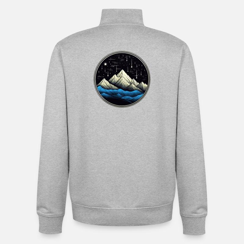 Sternberg-Komet 01 - Unisex Organic Zip Sweatshirt von Stanley/Stella - Grau meliert