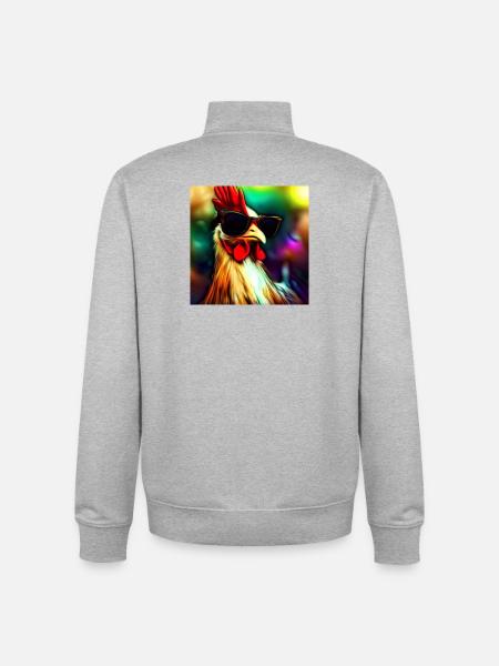 Fancy Chicken III - Unisex Organic Zip Sweatshirt von Stanley/Stella - Grau meliert