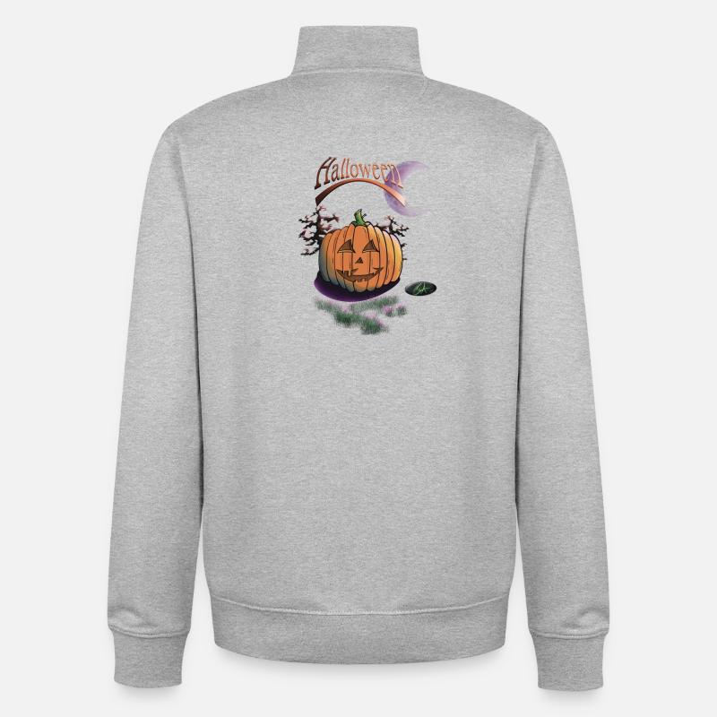 McA Halloween - Unisex Organic Zip Sweatshirt von Stanley/Stella - Grau meliert