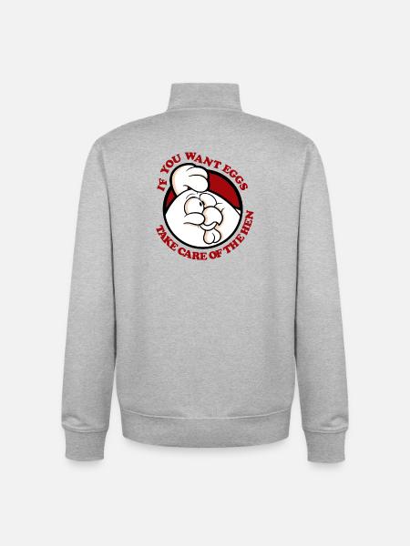 T c de la poule 2 - Sweat zippé unisexe en coton bio Stanley/Stella - gris chiné