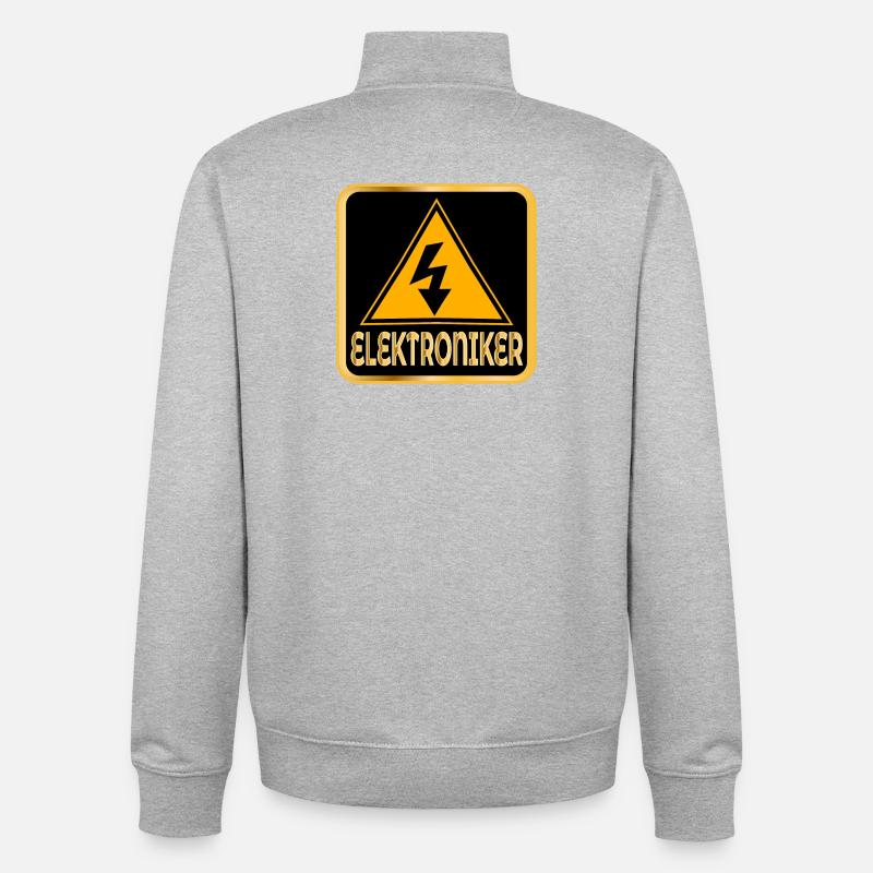 BERUFE ELEKTRONIKER ELEKTROTECHNIK - Unisex Organic Zip Sweatshirt von Stanley/Stella - Grau meliert