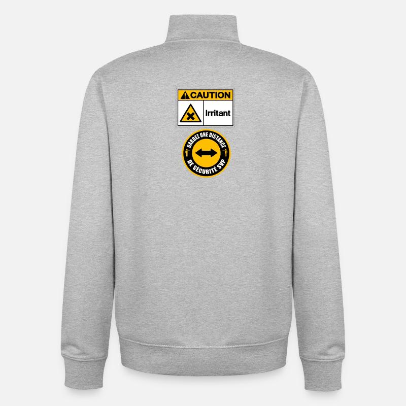 Irritant - Sweat zippé unisexe en coton bio Stanley/Stella - gris chiné