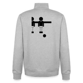 Retro Table Football Foosball Design - Goal Getter - Unisex Organic Zip Sweatshirt by Stanley/Stella - heather grey - Back - AI Model Male 185 light (185cm)
