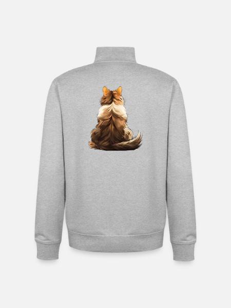 Norwegian Forest - Unisex Organic Zip Sweatshirt by Stanley/Stella - heather grey