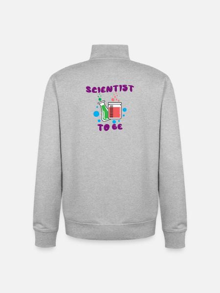Carrière Workaholic Scientist Statement Job - Sweat zippé unisexe en coton bio Stanley/Stella - gris chiné