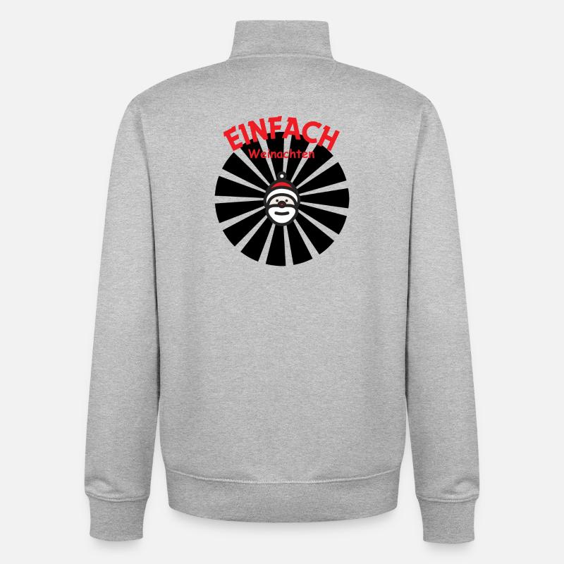 Simplement le Père Noël - Sweat zippé unisexe en coton bio Stanley/Stella - gris chiné