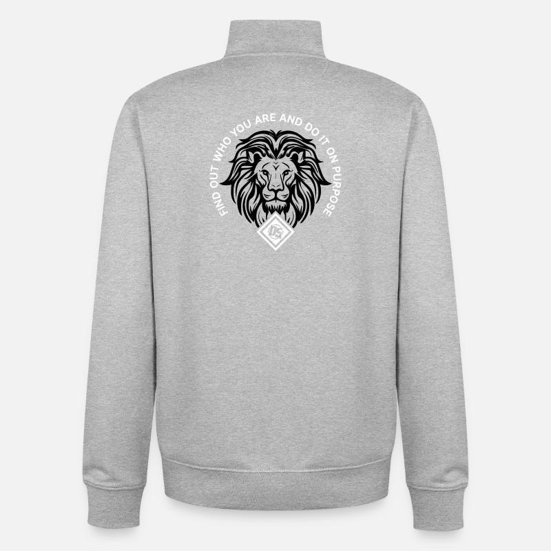 Citation ciblée You Circle - Sweat zippé unisexe en coton bio Stanley/Stella - gris chiné