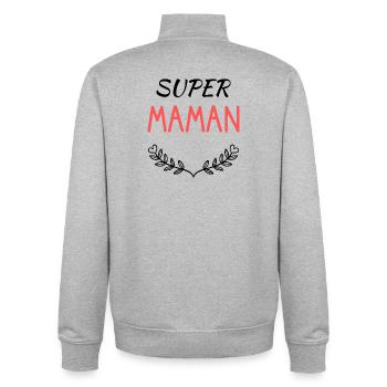 GRANNY - Unisex Organic Zip Sweatshirt by Stanley/Stella - heather grey - Back - AI Model Male 185 light (185cm)