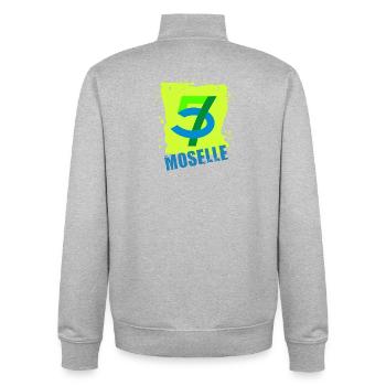 Moselle - Unisex Organic Zip Sweatshirt von Stanley/Stella - Grau meliert - Hinten - AI Model Male 185 light (185cm)