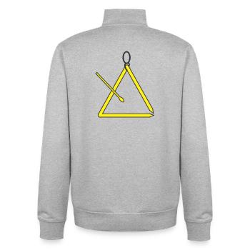 Triangle - Unisex Organic Zip Sweatshirt by Stanley/Stella - heather grey - Back - AI Model Male 185 light (185cm)