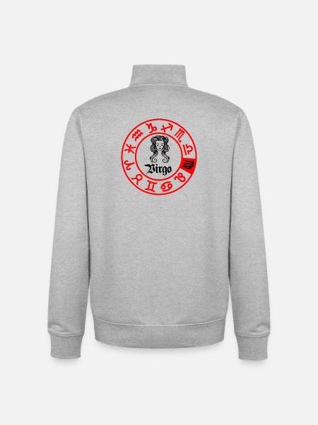 Twelve signs zodiac sign Virgo Virgo - Unisex Organic Zip Sweatshirt by Stanley/Stella - heather grey