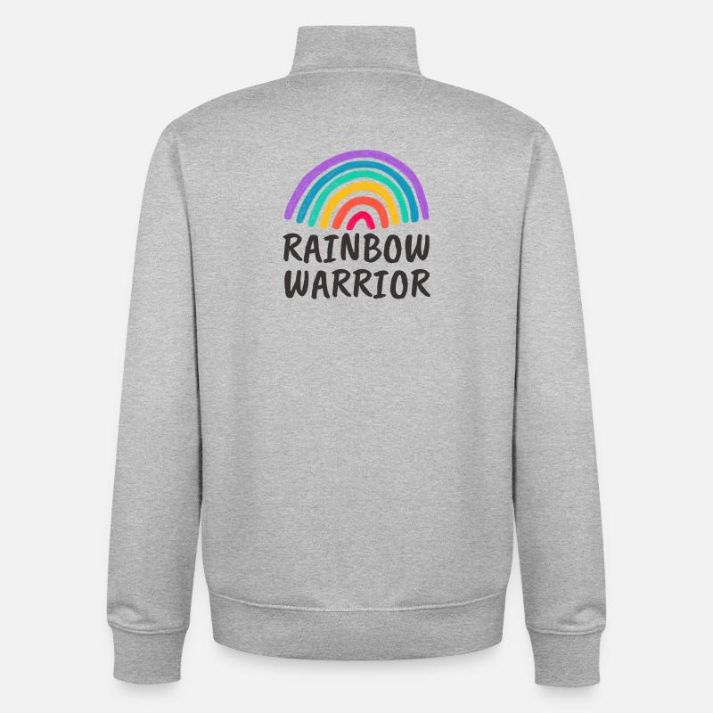 Rainbow Warrior - Unisex Organic Zip Sweatshirt von Stanley/Stella - Grau meliert