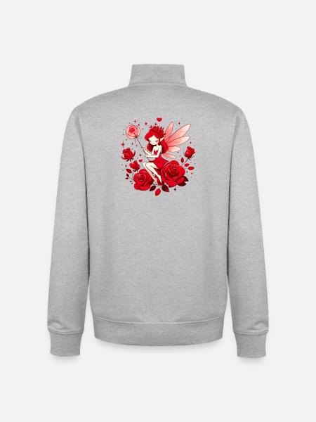 Fee der Liebe - Unisex Organic Zip Sweatshirt von Stanley/Stella - Grau meliert