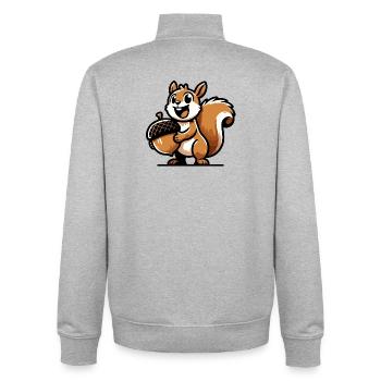 Acorn Ace : le navigateur cinglé - Sweat zippé unisexe en coton bio Stanley/Stella - gris chiné - Dos - AI Model Male 185 light (185cm)